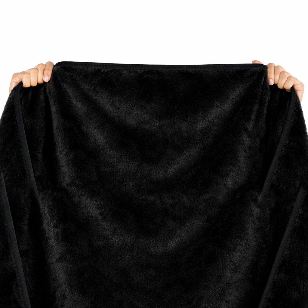 Fascinator Queen Faux Fur Throw in Black Bondage and Fetish > Tools & Accessories