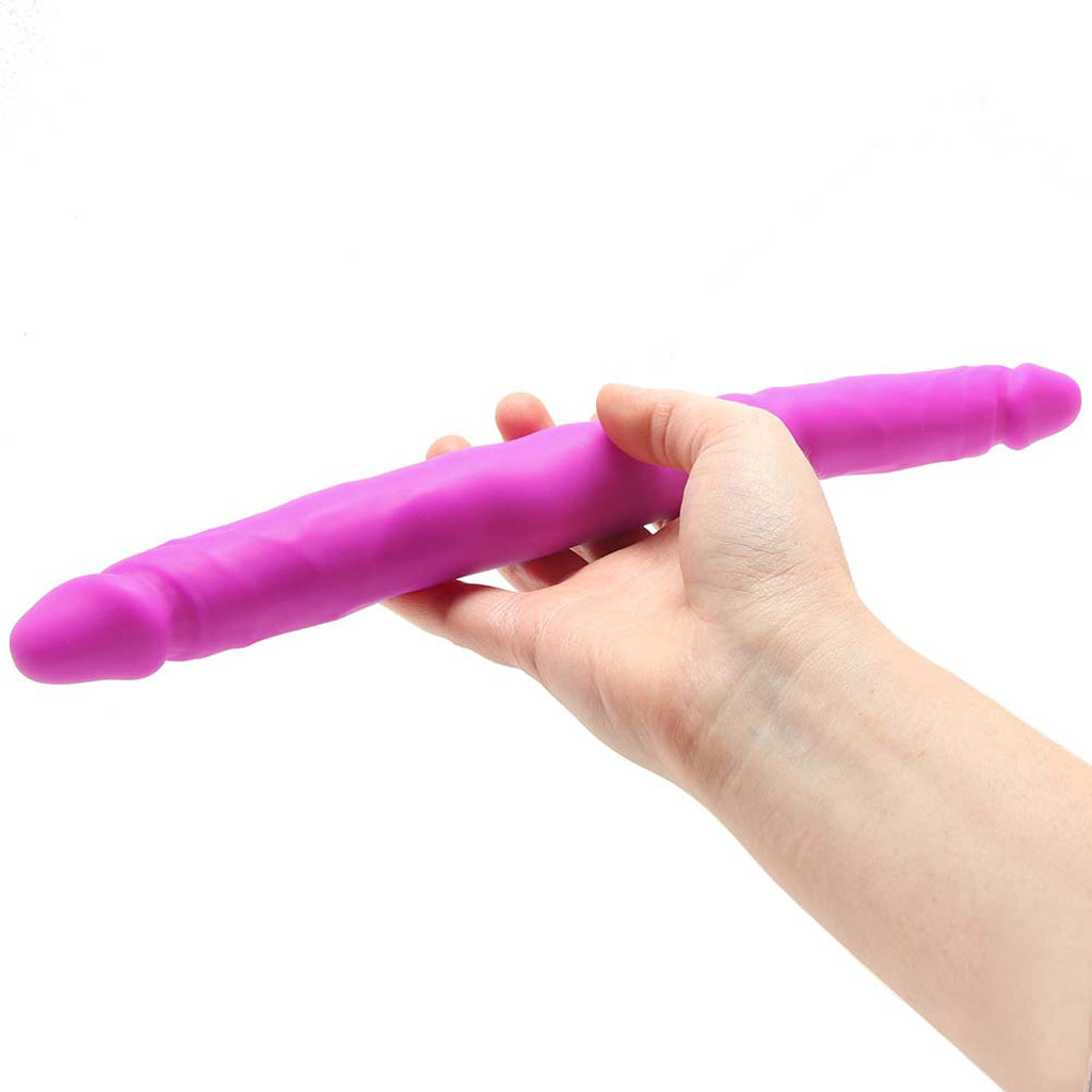 Colours Double Pleasure 12 Inch Dildo in Purple Dildo Sex Toys > Double Ended Dildos