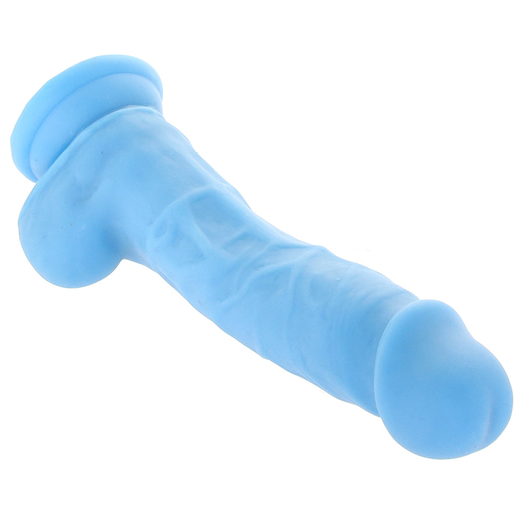 Neo 7.5 Inch Dual Density Cock with Balls in Blue Dildo Sex Toys > Realistic Dildos