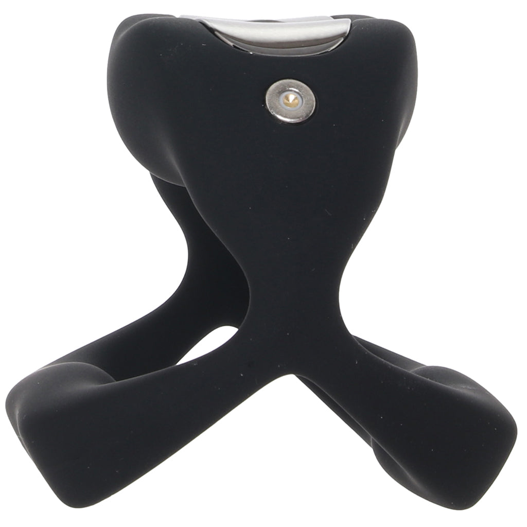 Techno Strobe Vibrating Cock Ring in Black Cock Rings