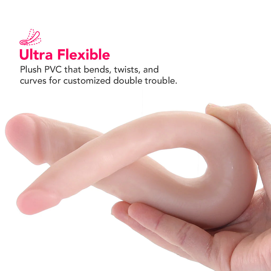Dr. Skin Mini 12 Inch Double Dildo in Vanilla Dildo Sex Toys > Double Ended Dildos