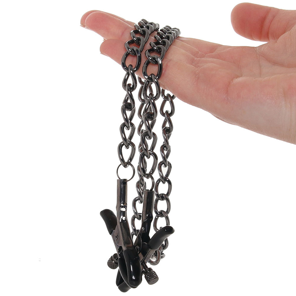 Velvet Noir Collar & Removable Clamps Bondage and Fetish > Leashes and Collars