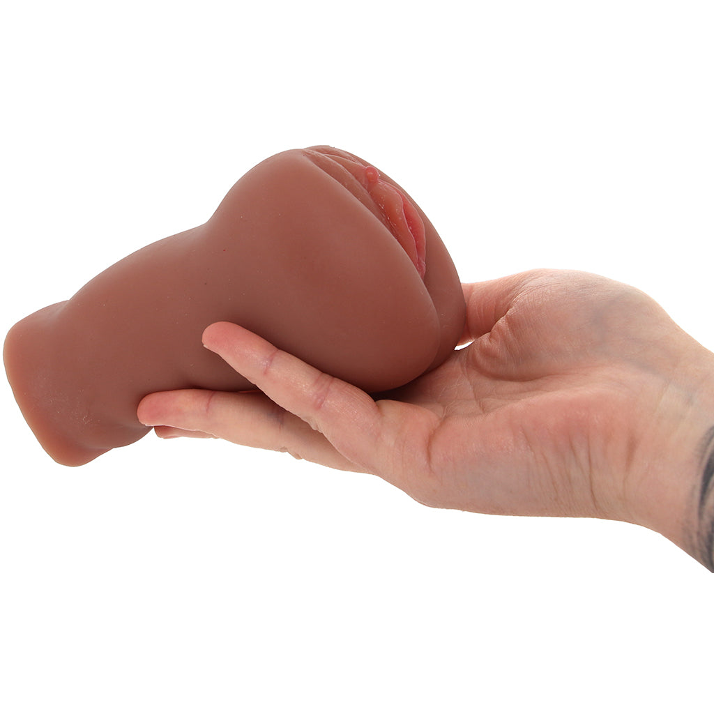 Stroke It Juicy Pussy Stroker in Brown Male Masturbators > Pocket Strokers