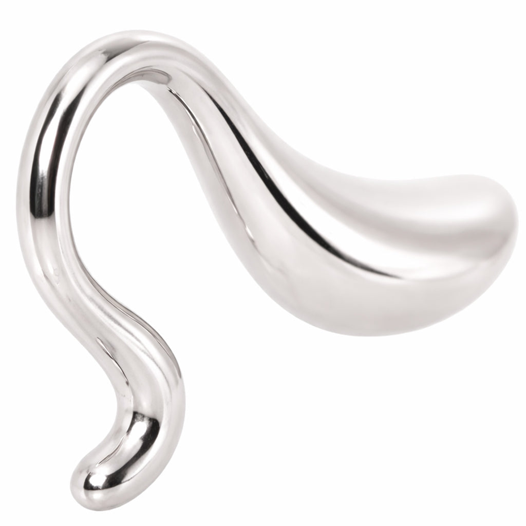 Stainless Steel Hollow Curved Wand Dildo Sex Toys > G-Spot Dildos