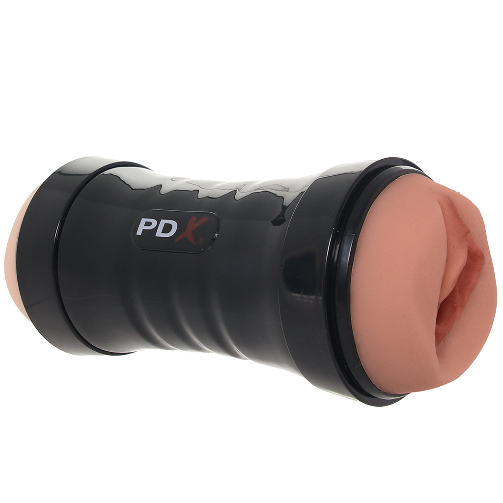 PDX Wet Pussies Super Flip-A-Pussy Over Stroker in Brown Male Masturbators > Pocket Strokers
