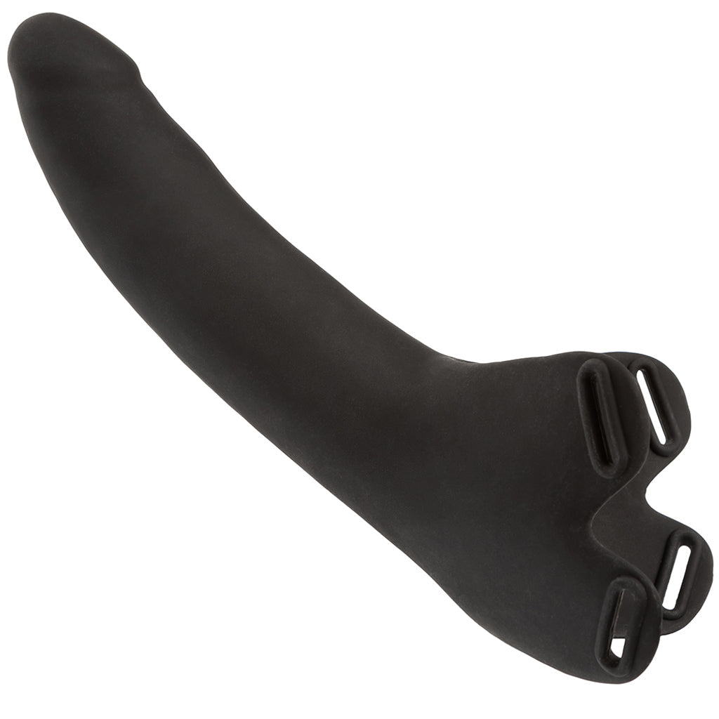 Accommodator Silicone Chin Strap Dildo in Black Dildo Sex Toys > Strap-On and Harnesses