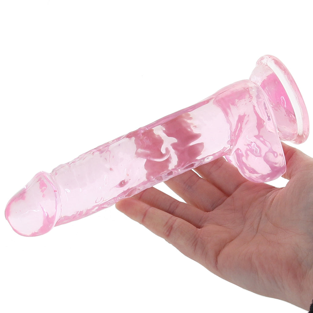 Naturally Yours 7 Inch Crystalline Dildo in Rose Dildo Sex Toys > Realistic Dildos
