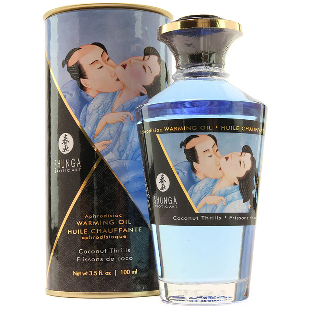 Aphrodisiac Warming Oil 3.5oz/100ml in Coconut Thrills Sensual Love > Massage