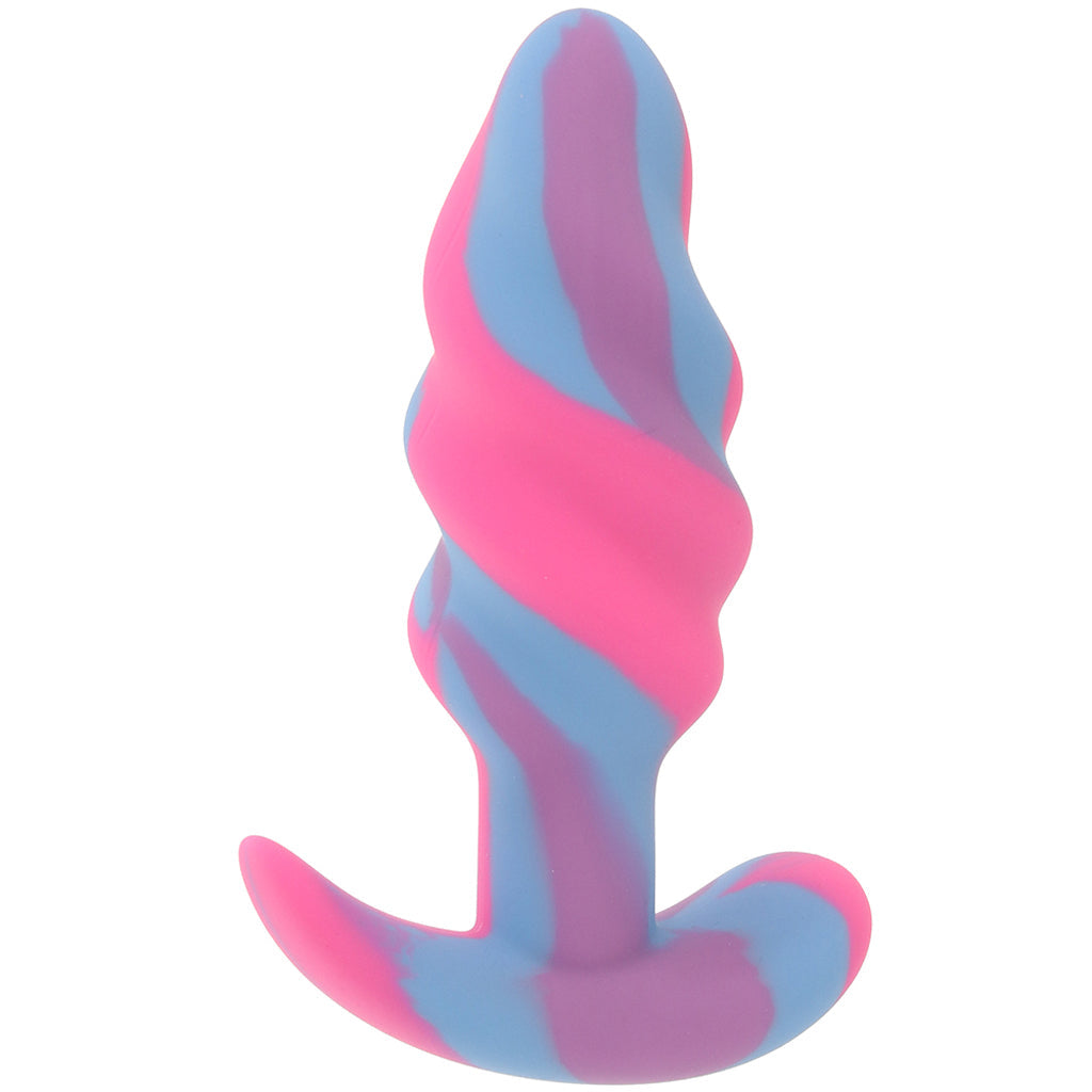 Creature Cocks Unicorn Swirl Silicone Butt Plug in Small Anal Sex Toys > Butt Plugs