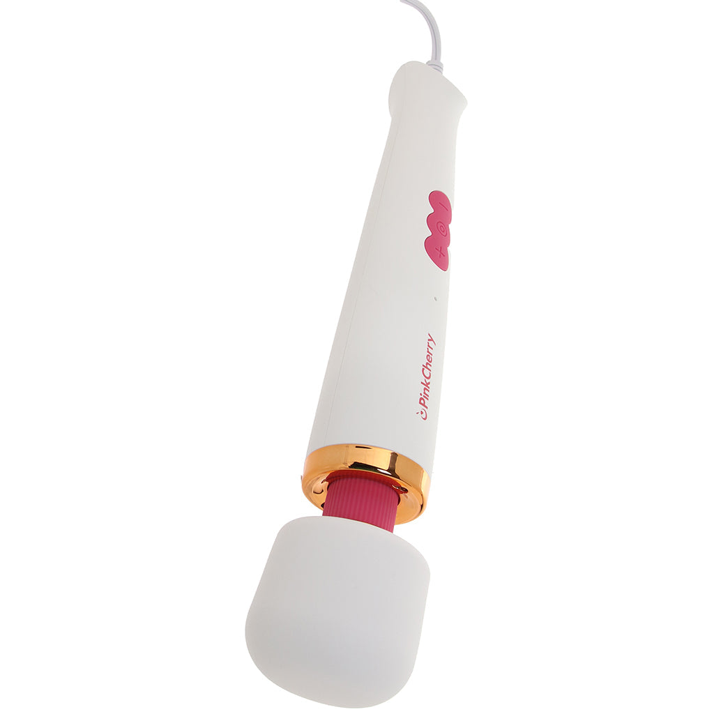 PinkCherry Premium Powered Wand in White Vibrators > Wands