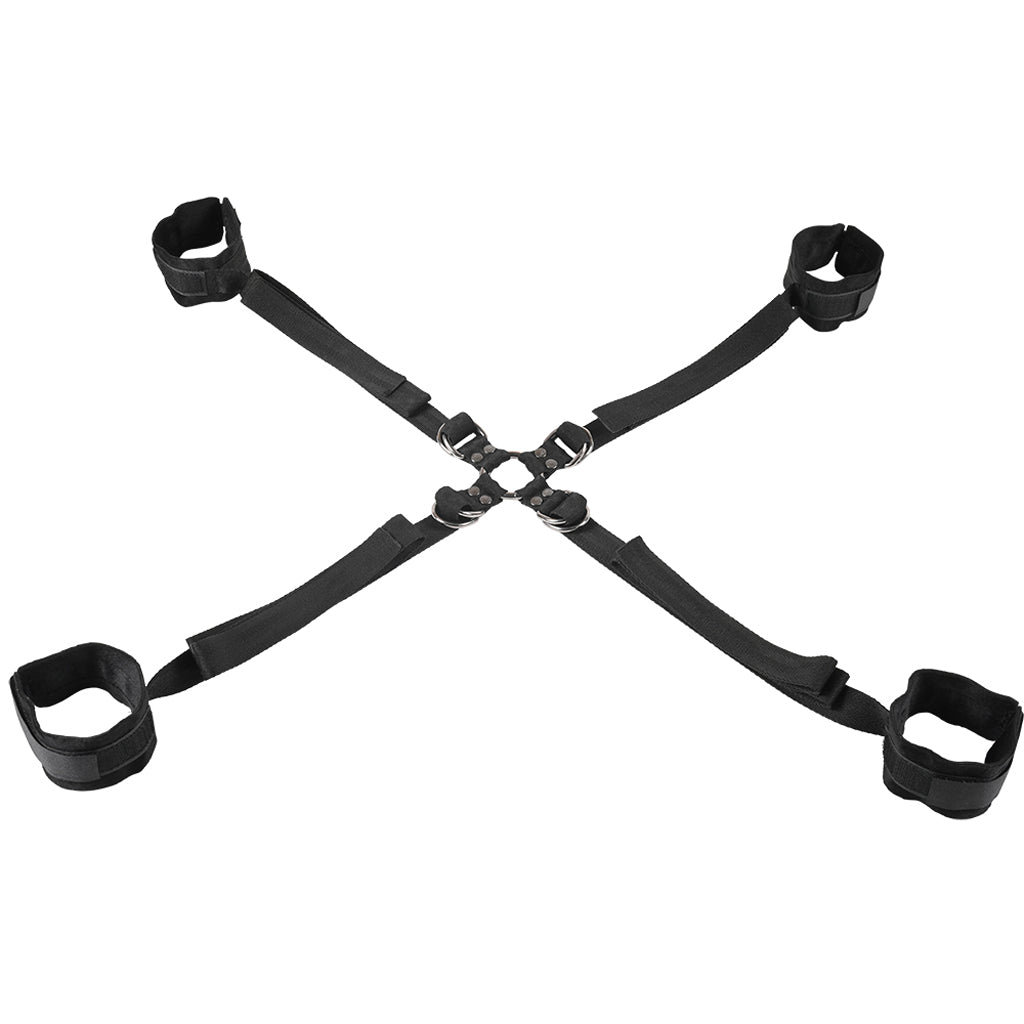 Velvet Noir Adjustable Hog Tie & Cuff Set Bondage and Fetish > Restraints