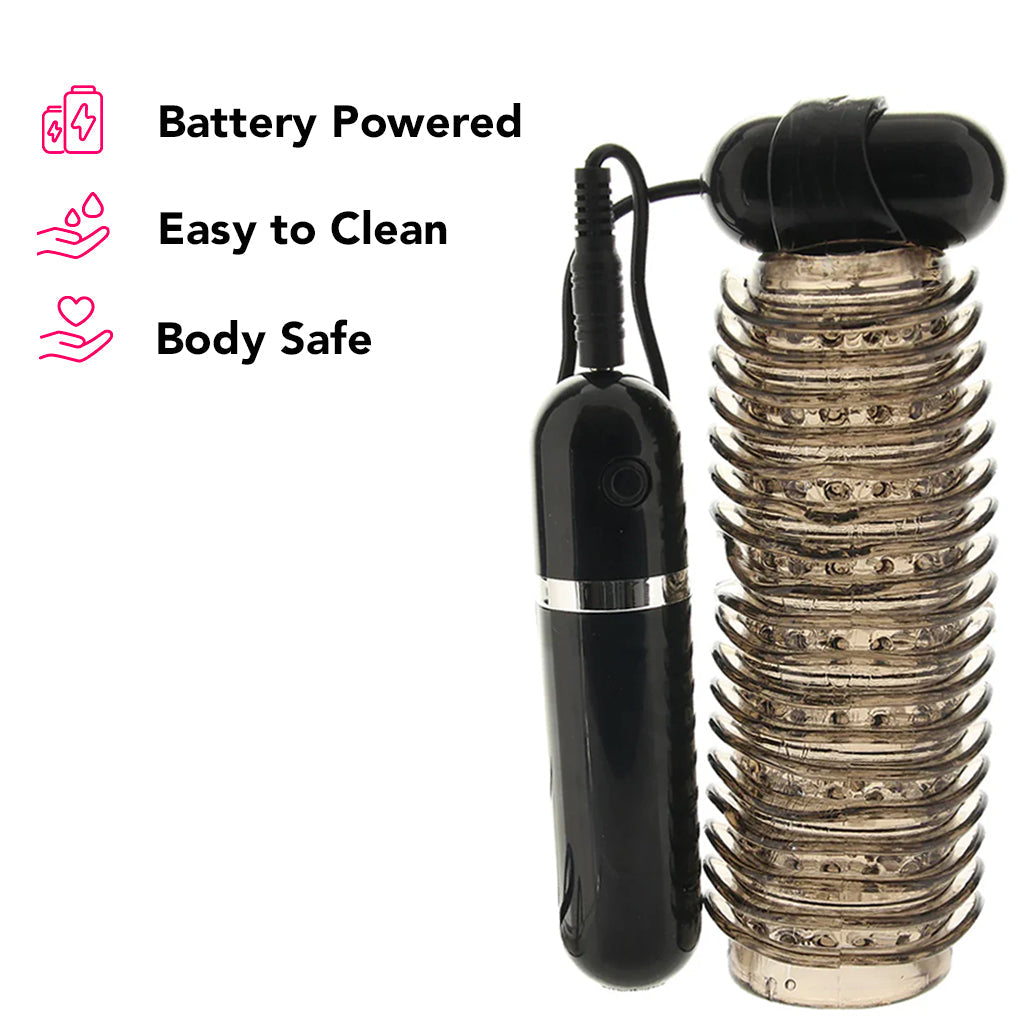 Colt 10 Function Textured Vibrating Stroker in Smoke Male Masturbators > Vibrating