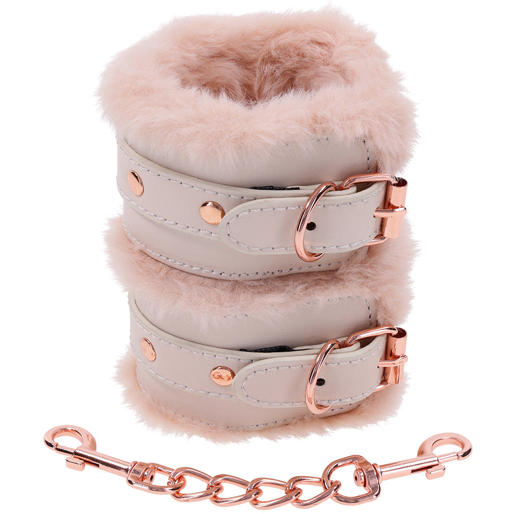 S&M Peaches 'n CreaMe Fur Handcuffs Bondage and Fetish > Wrist and Ankle Cuffs