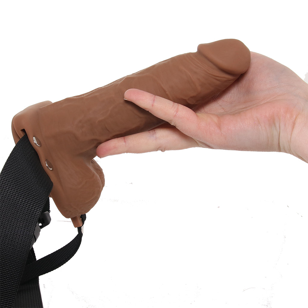 Fantasy X-tensions 6 Inch Hollow Strap-On Vibe in Brown Male Enhancement > Extenders and Sleeves