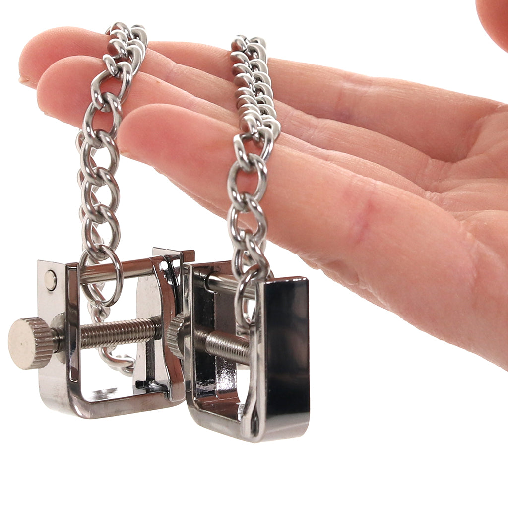Master Series Pressure Vice Metal Nipple Clamps Bondage and Fetish > Nipple Stimulators & Clamps