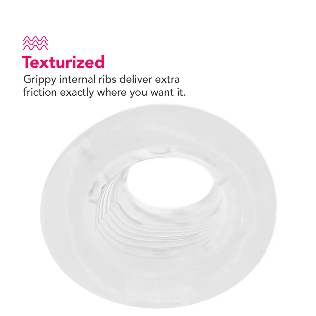 Rize Ribz Self Lubricating Stroker in Glow in the Dark Male Masturbators > Pocket Strokers