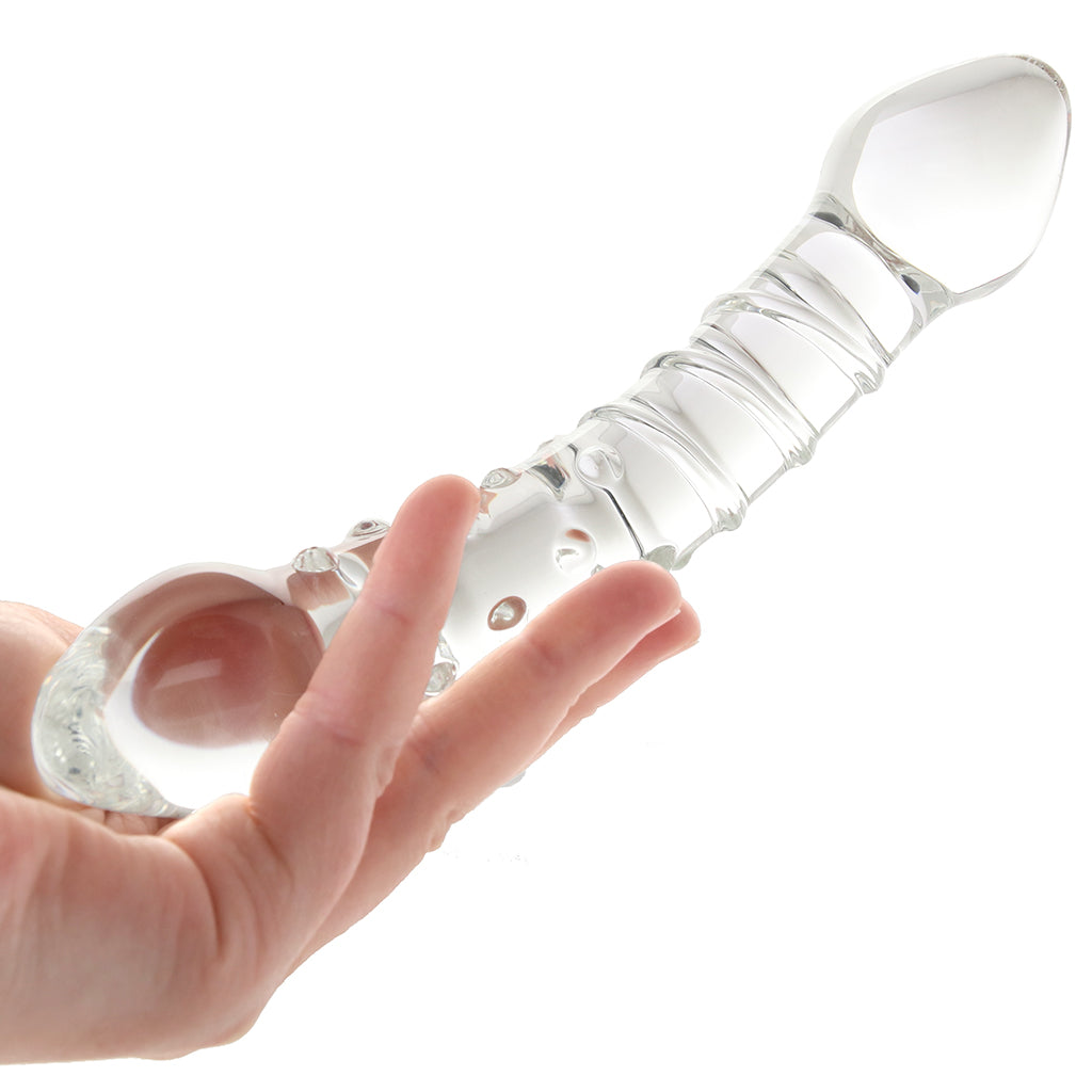 Clarity Celestial Bliss Swirly Glass Dildo Dildo Sex Toys > G-Spot Dildos