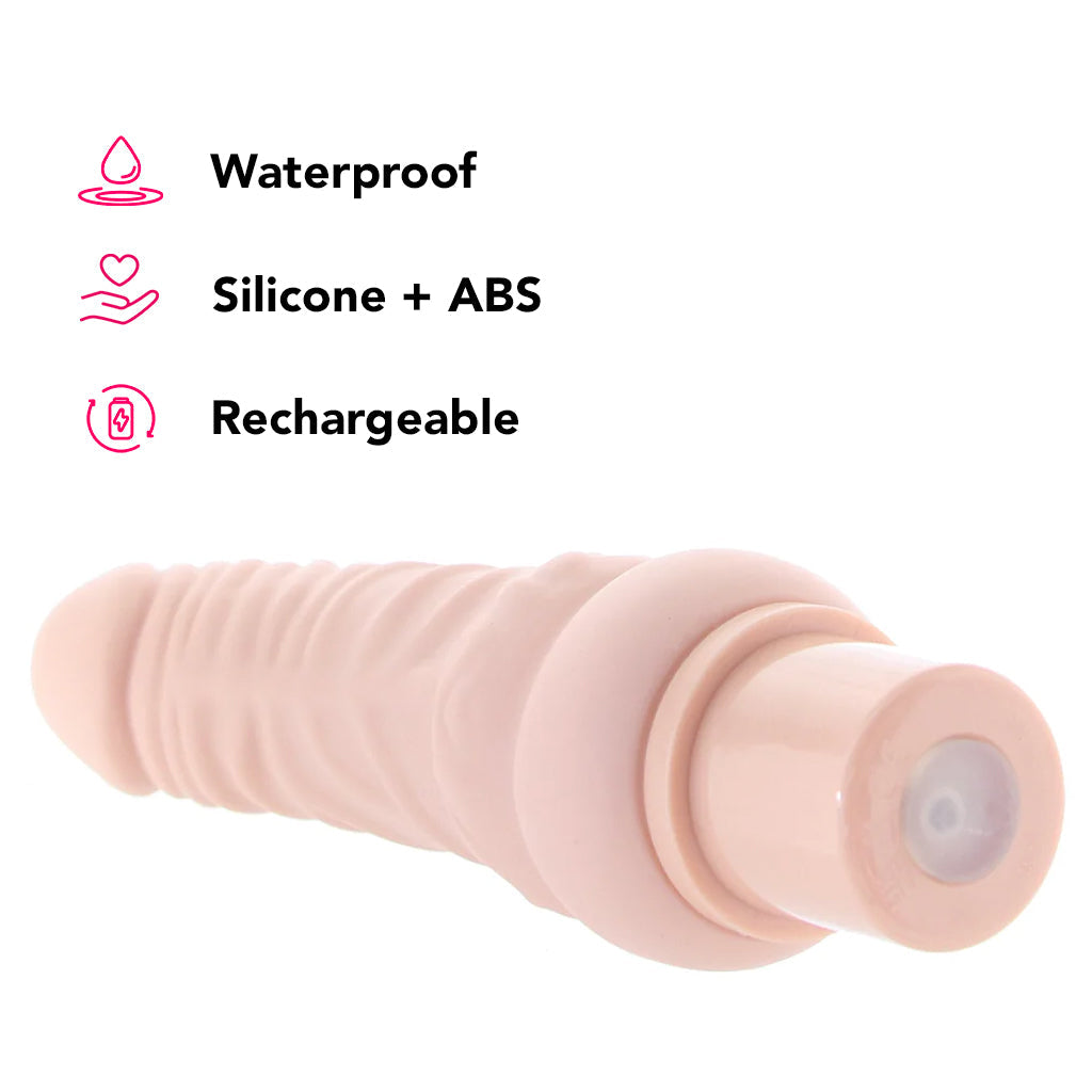 Power Stud Rechargeable Curvy Vibe in Light Vibrators > Realistic Vibrator Dildos