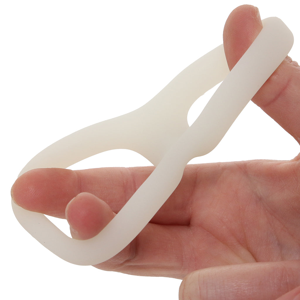 Alpha Ring Liquid Silicone Snug Tugger in Glow-in-the-Dark Cock Rings