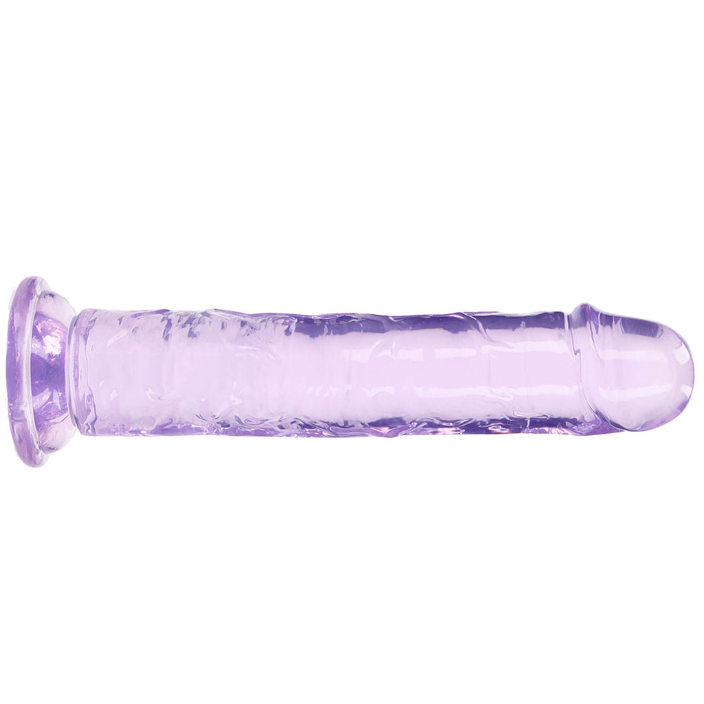 RealRock Crystal Clear Jelly 8 Inch Dildo in Purple Dildo Sex Toys > Realistic Dildos