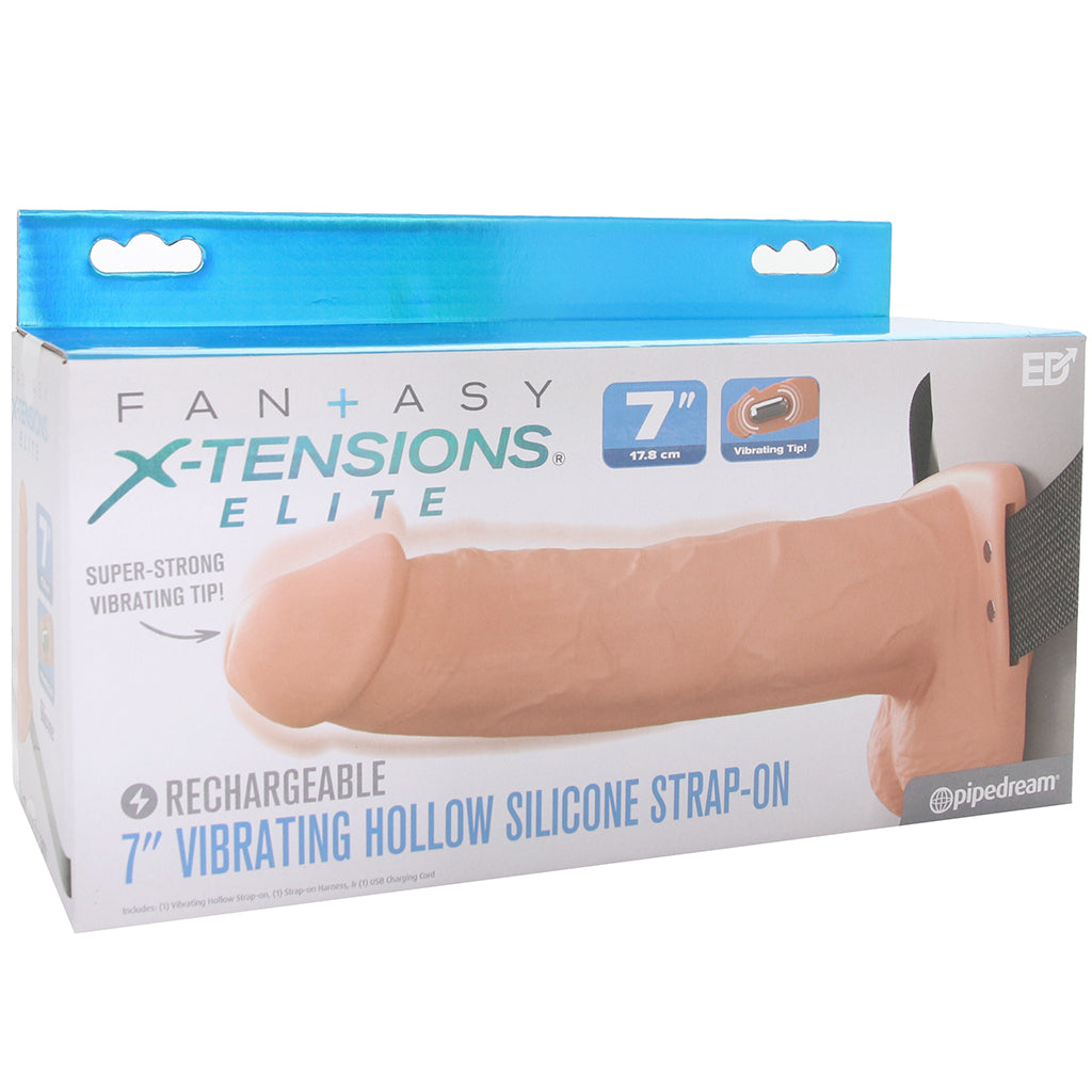 Fantasy X-tensions 7 Inch Hollow Strap-On Vibe in Light Male Enhancement > Extenders and Sleeves