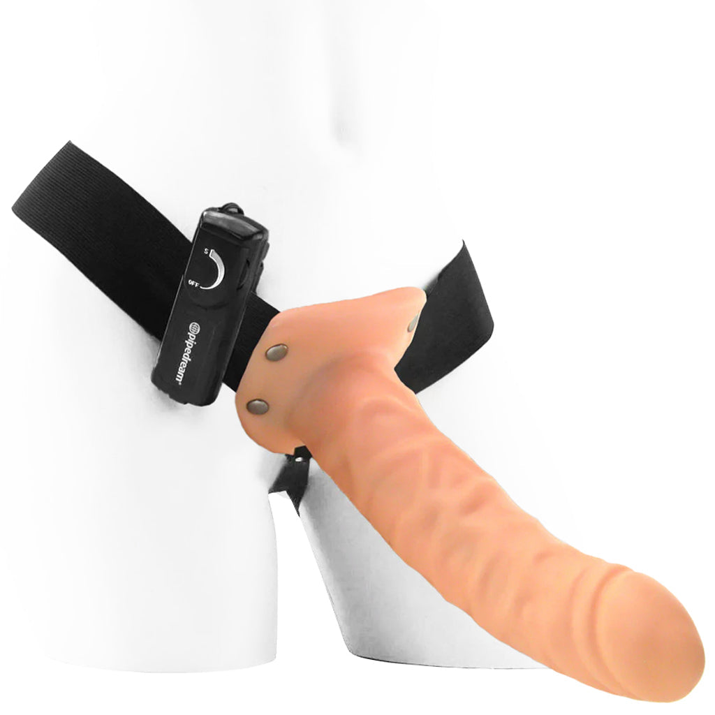 Fetish Fantasy 8 Inch Hollow Vibrating Strap-On Vibrators > Strap-On & Wearable