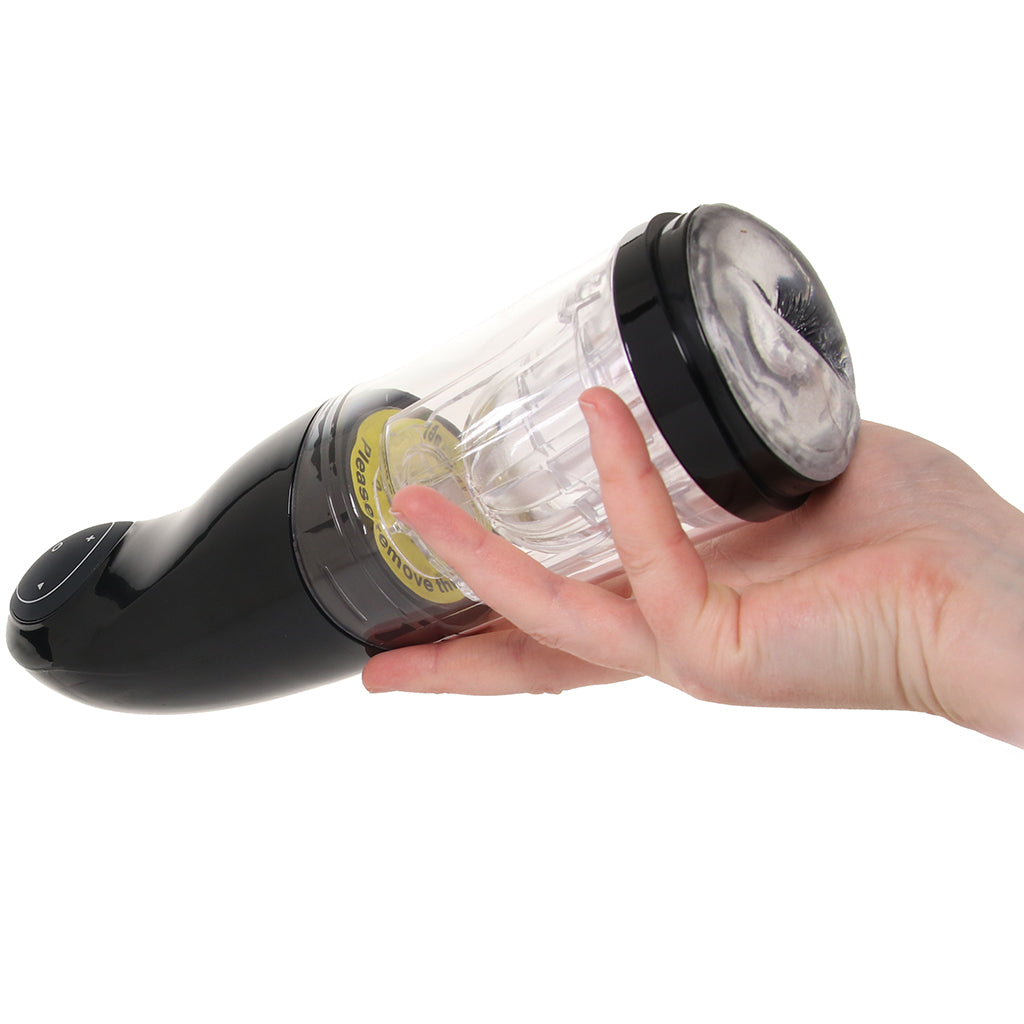 Extreme Mega-Bator Ass in Black/Clear Male Masturbators > Self-Contained Strokers
