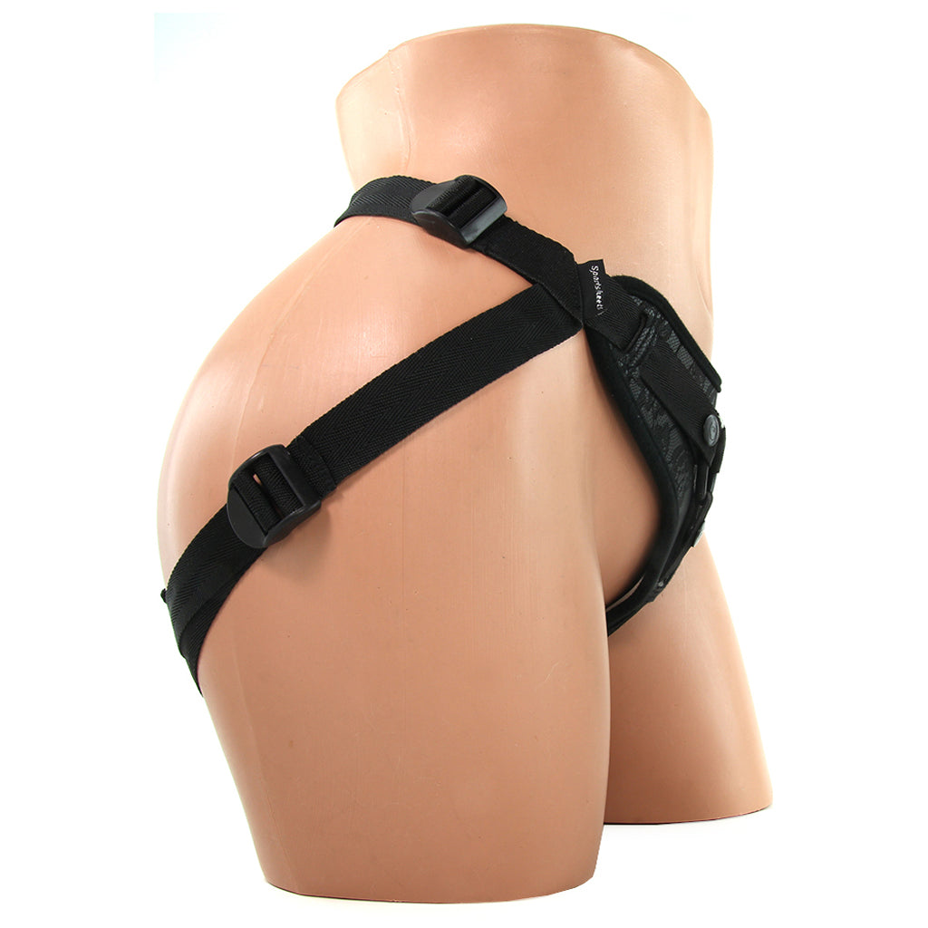 Sincerely Black Lace Strap-On Harness Dildo Sex Toys > Strap-On and Harnesses