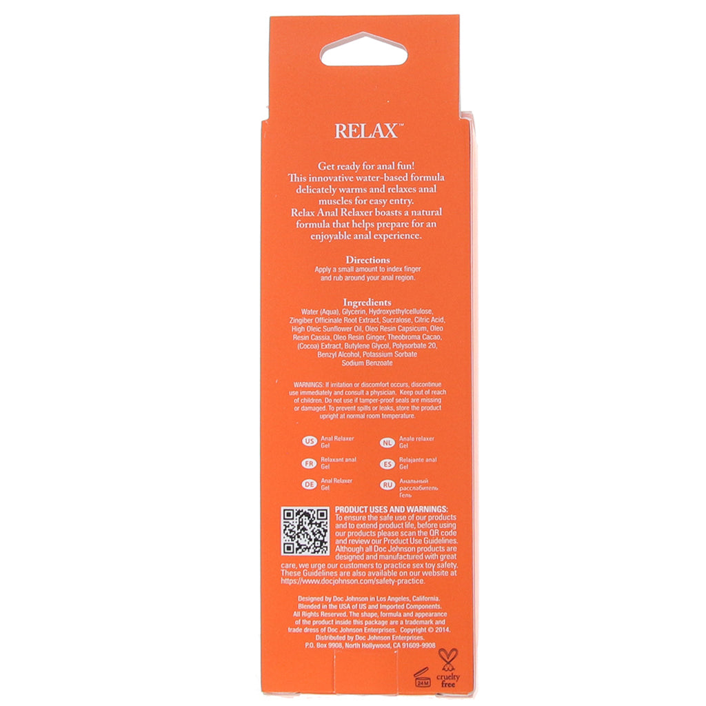 Relax Anal Relaxer in 2oz/56g Lubes and Lotions > Water Based Sex Lubes