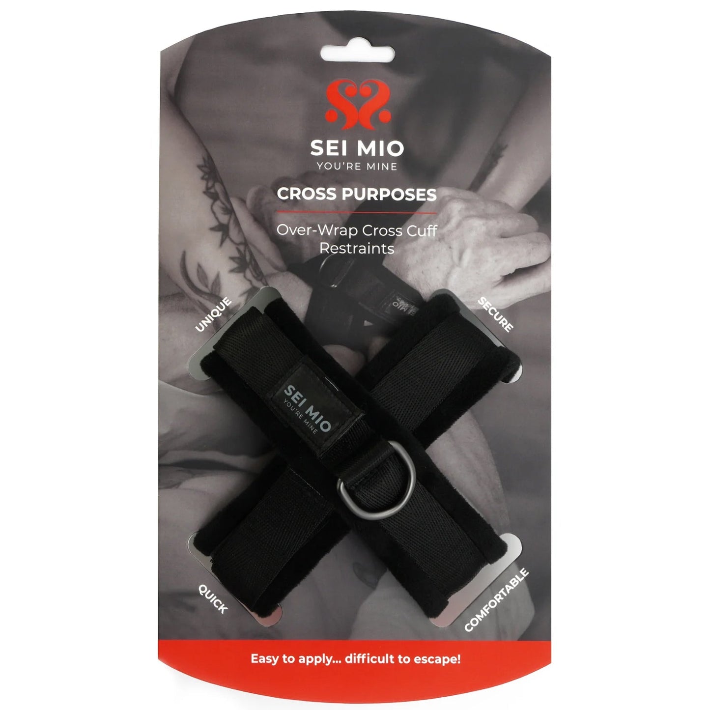 Sei Mio Cross Purposes Cuff Restraints Bondage and Fetish > Wrist and Ankle Cuffs