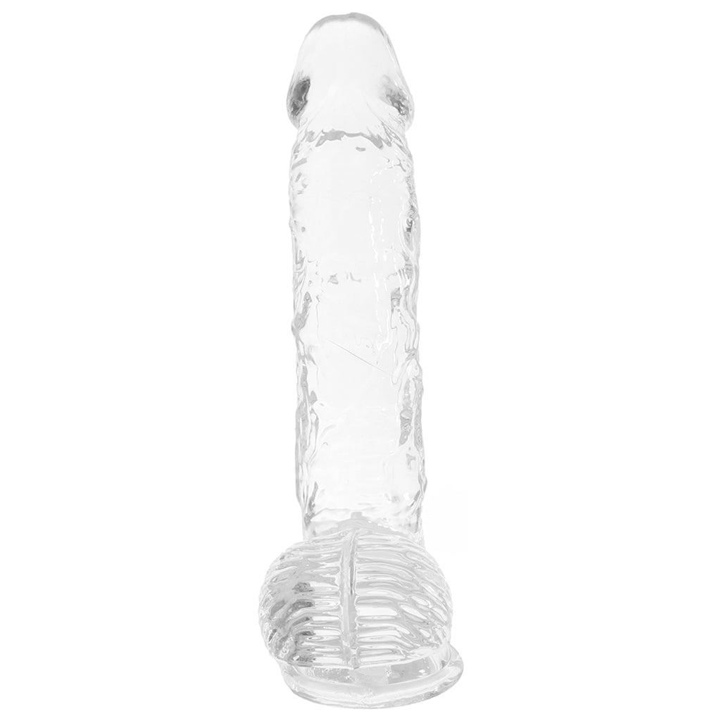 RealRock 6 Inch Realistic Ballsy Dildo in Crystal Clear Dildo Sex Toys > Realistic Dildos