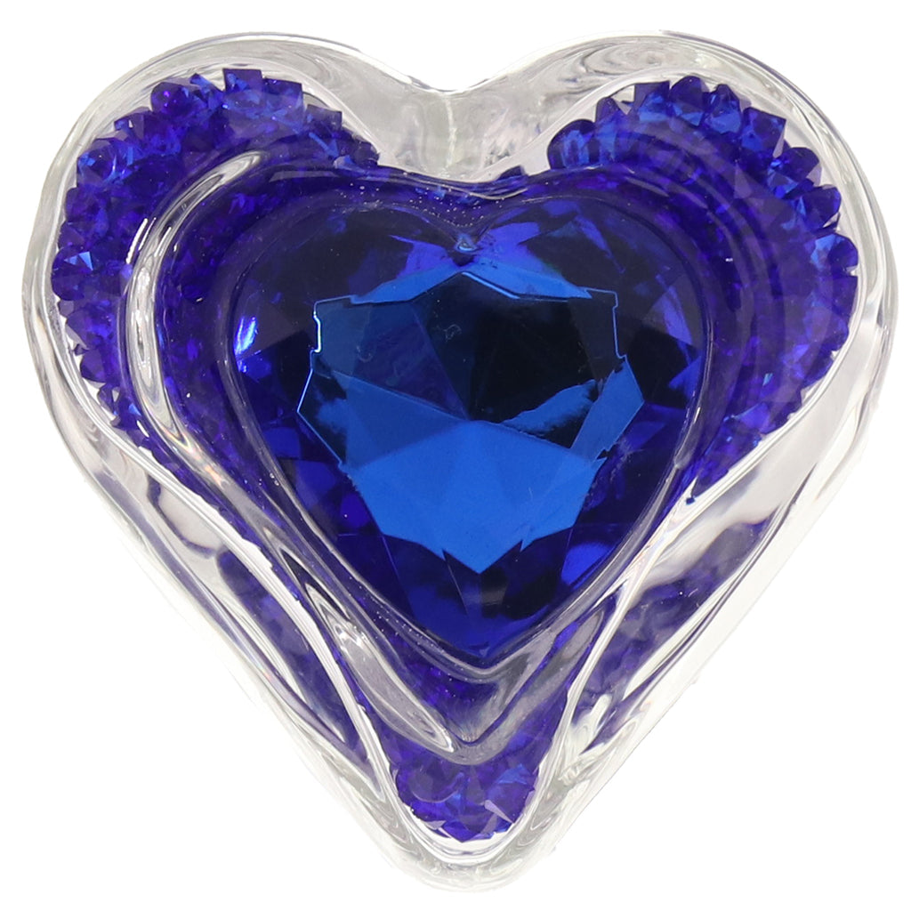 Oh My Gem Lustre Glass Butt Plug in Blue Anal Sex Toys > Butt Plugs
