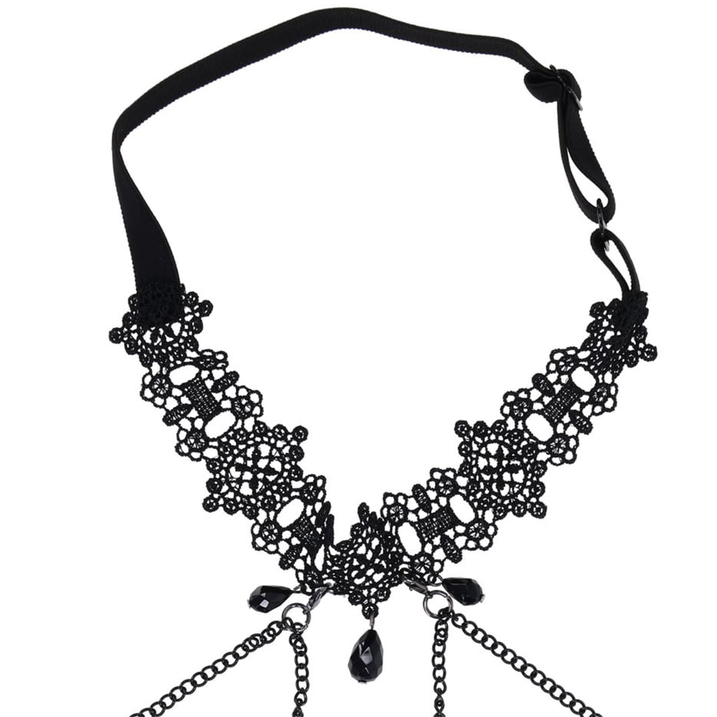 Sex & Mischief Lace Collar with Nipple Ties Bondage and Fetish > Tools & Accessories