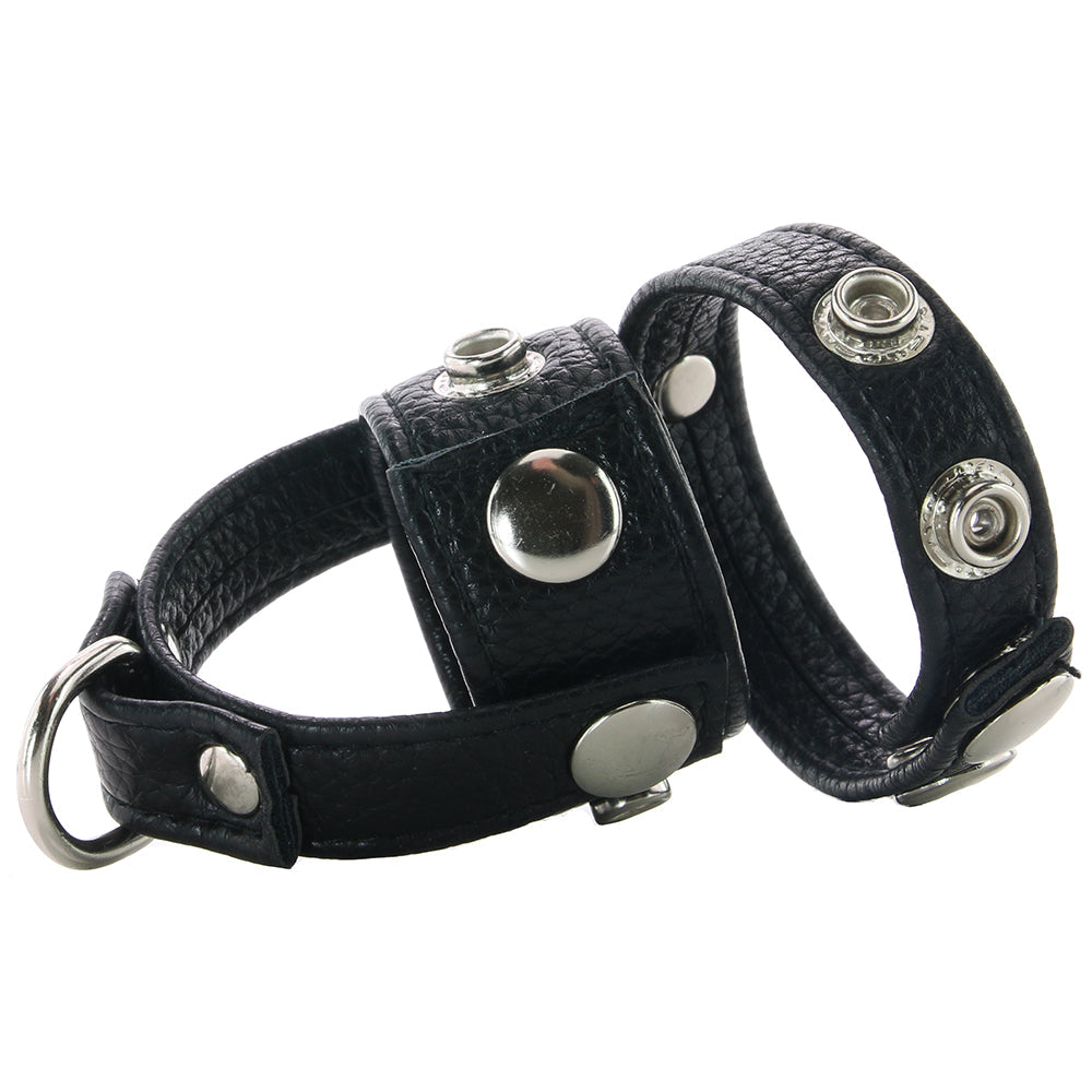 Blue Line Cock Ring with 1 Inch Ball Stretcher Bondage and Fetish > Cock and Ball Devices