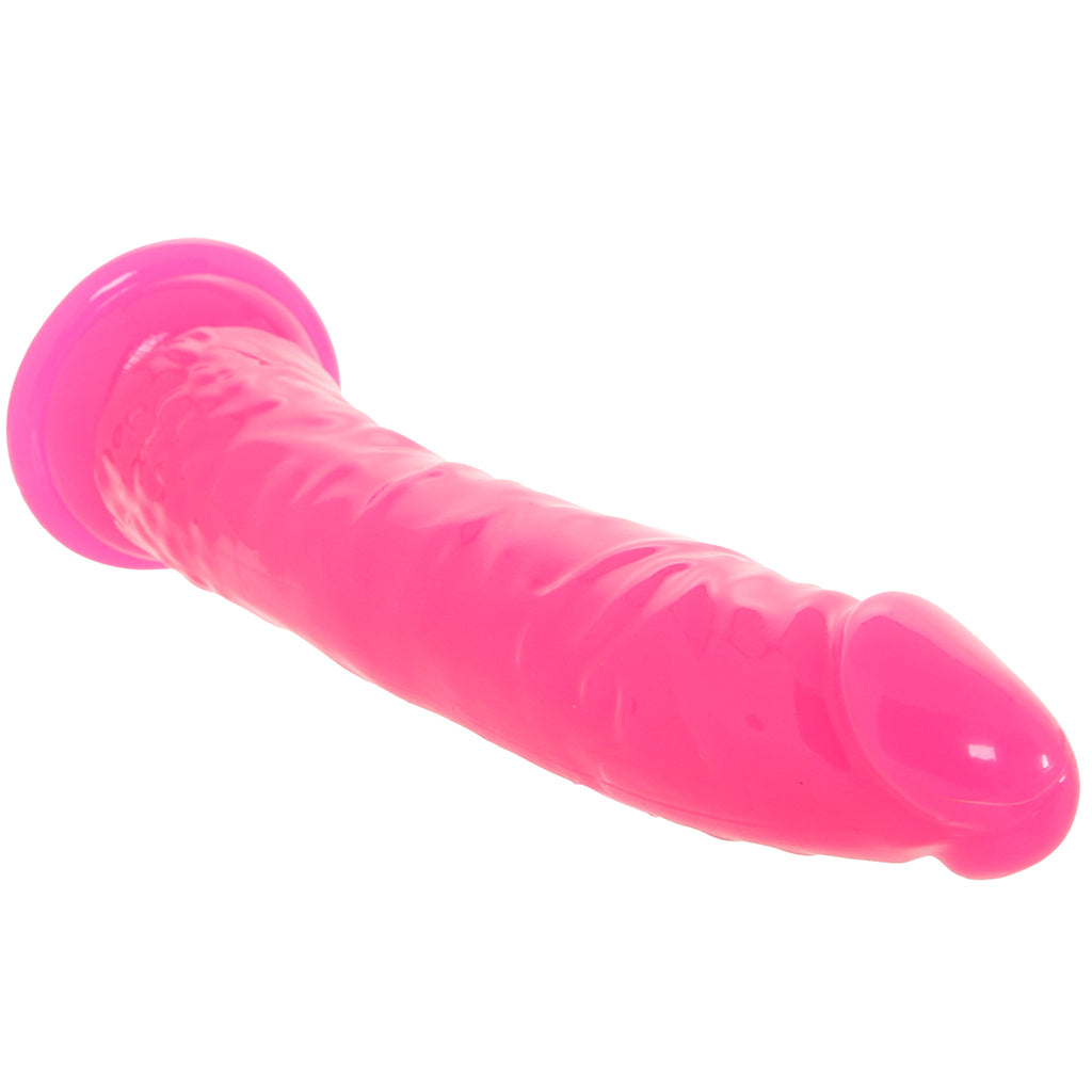 RealRock 9 Inch Glow-in-the-Dark Slim Dildo in Pink Dildo Sex Toys > Realistic Dildos