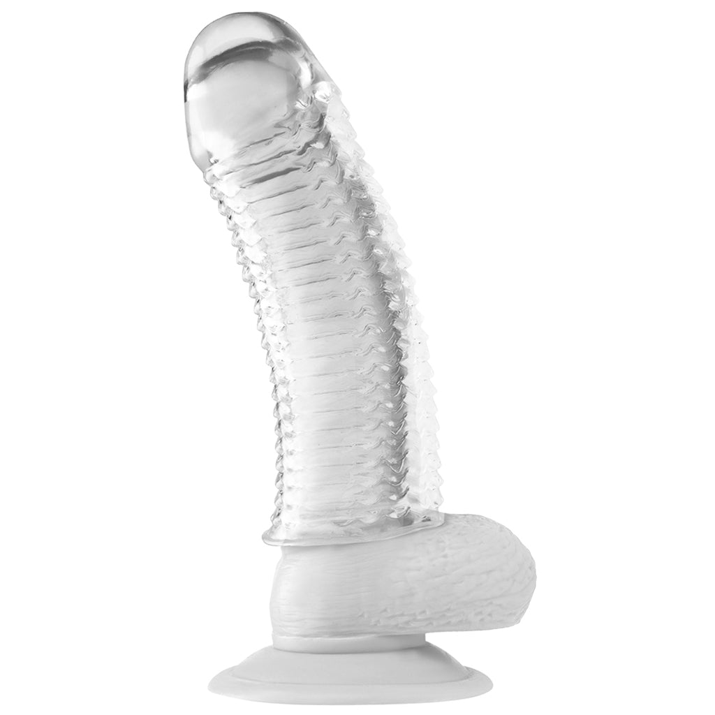 Blue Line 6.5 Inch Clear Textured Extension Sleeve Male Enhancement > Extenders and Sleeves