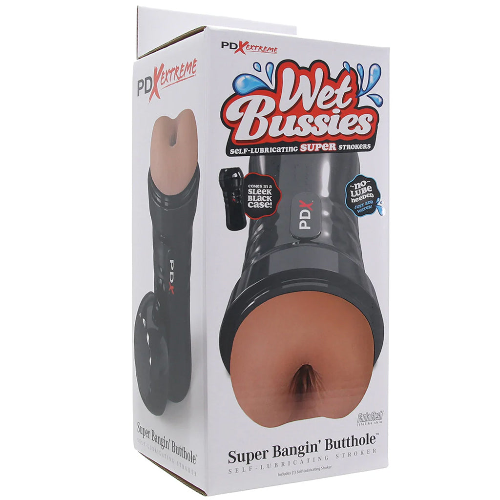 PDX Wet Bussies Super Bangin' Butthole Stroker in Brown Male Masturbators > Realistic Butts