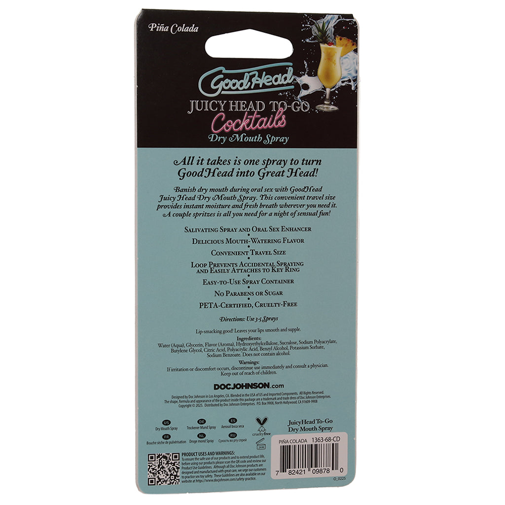 GoodHead Dry Mouth Spray To-Go in Piña Colada Lubes and Lotions > Flavored Sex Lubes