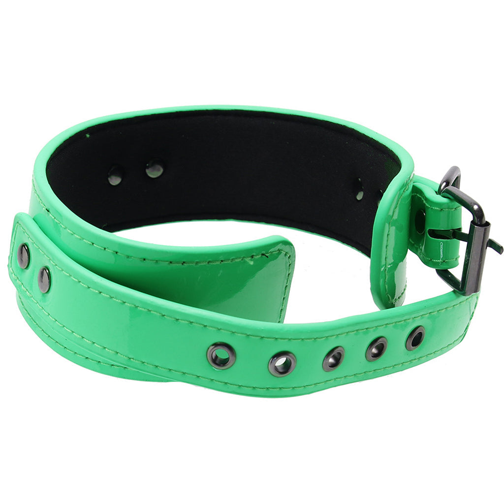 Electra Play Things Collar & Leash in Neon Green Bondage and Fetish > Pleasure Masks and Dress Up Play