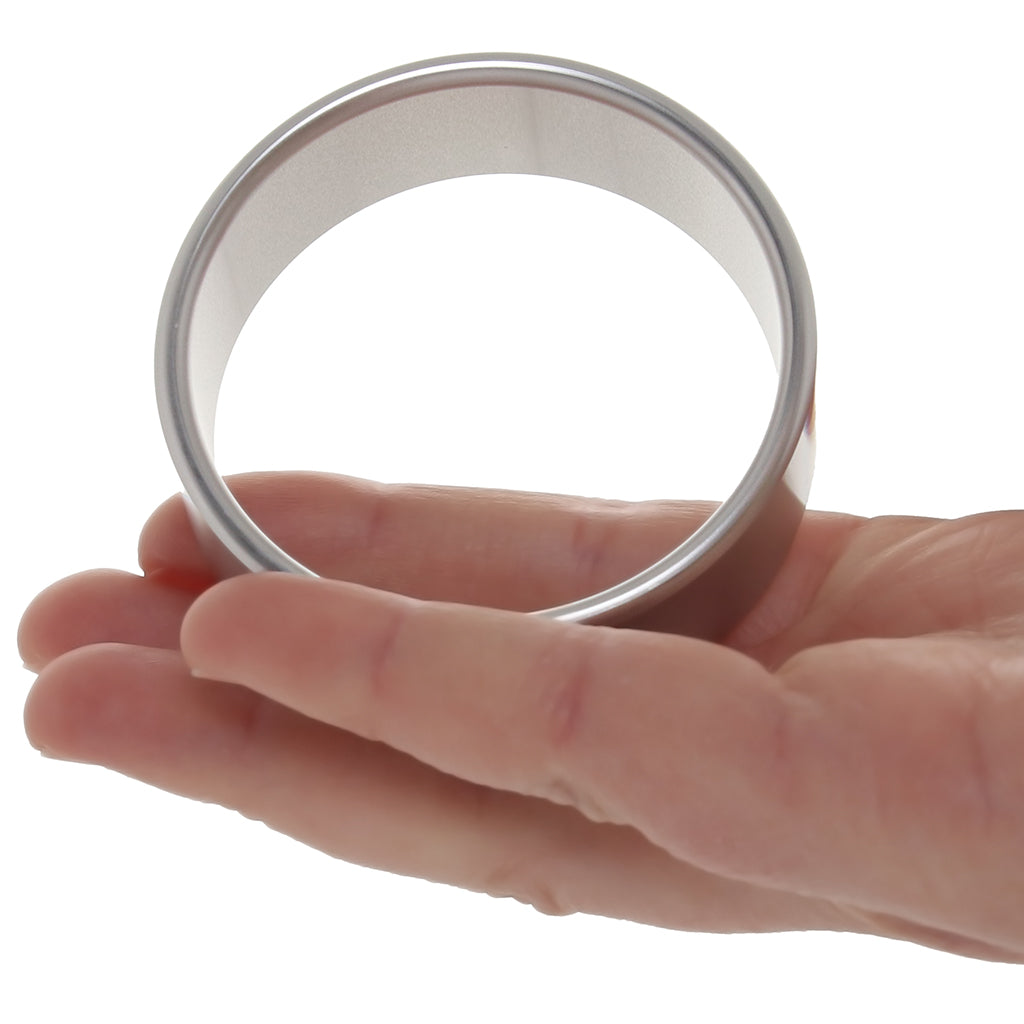 Rock Solid The Brushed Alloy Cock Ring in X-Large Cock Rings