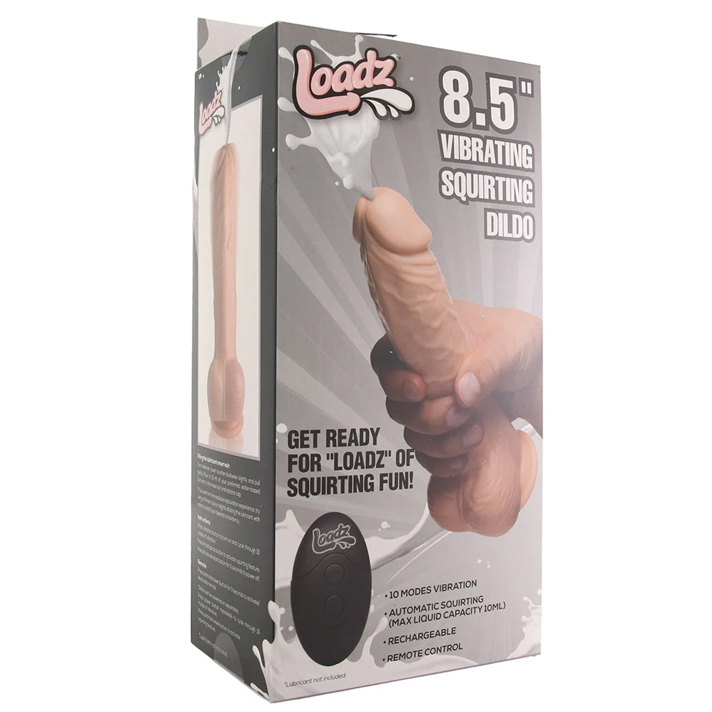 Loadz 8.5 Inch Vibrating Squirting Dildo Dildo Sex Toys > Realistic Dildos