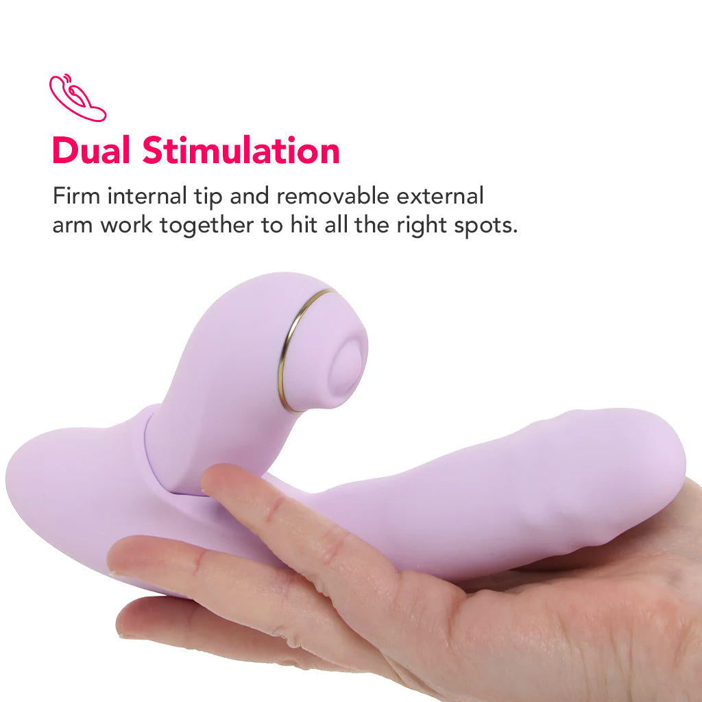 DuoGlow Thrusting Beaded Vibe with Pulsing Stimulator Vibrators > G-Spot Vibrators