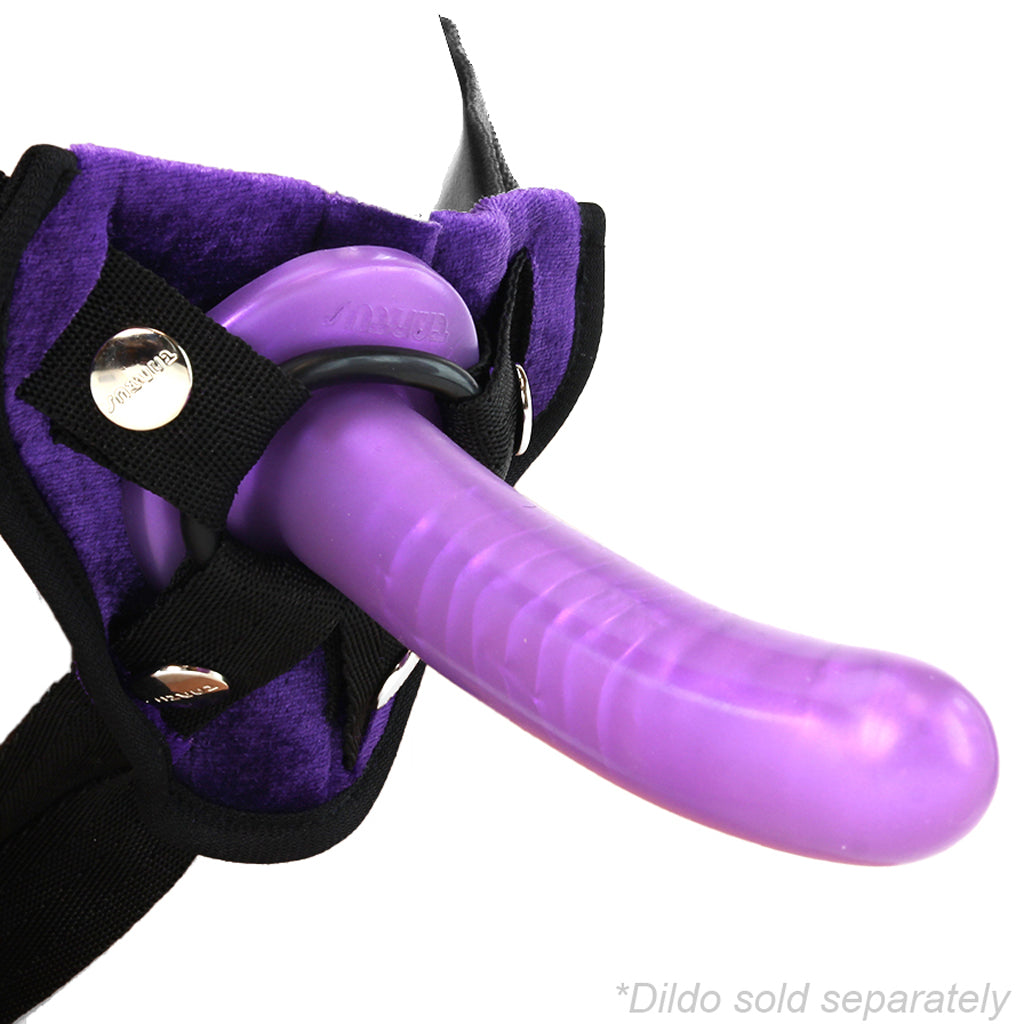Velvet Vibrating Bullet Harness in Purple Dildo Sex Toys > Strap-On and Harnesses