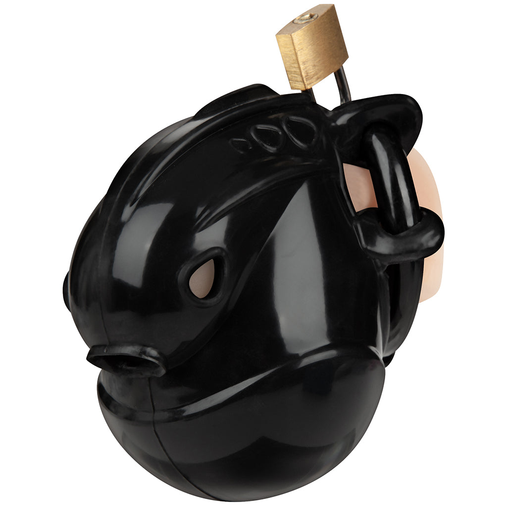 Blueline Full Restraint Silicone Chastity Device in Black Bondage and Fetish > Cock and Ball Devices