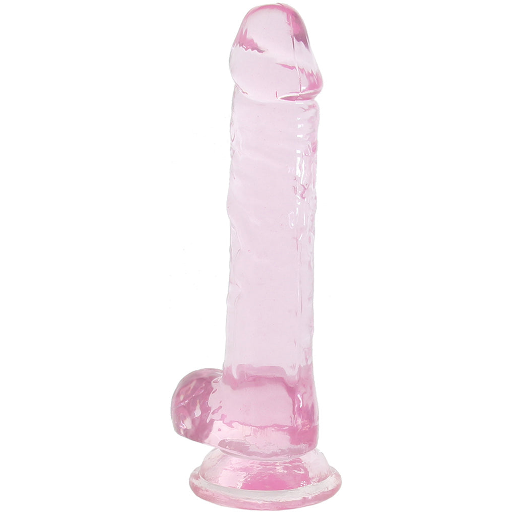 Naturally Yours 7 Inch Crystalline Dildo in Rose Dildo Sex Toys > Realistic Dildos