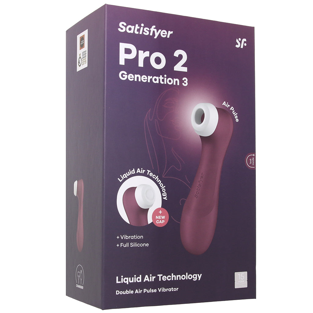 Satisfyer Pro 2 Gen 3 Double Air Pulse App Vibe in Wine Vibrators > Clitoral Stimulators