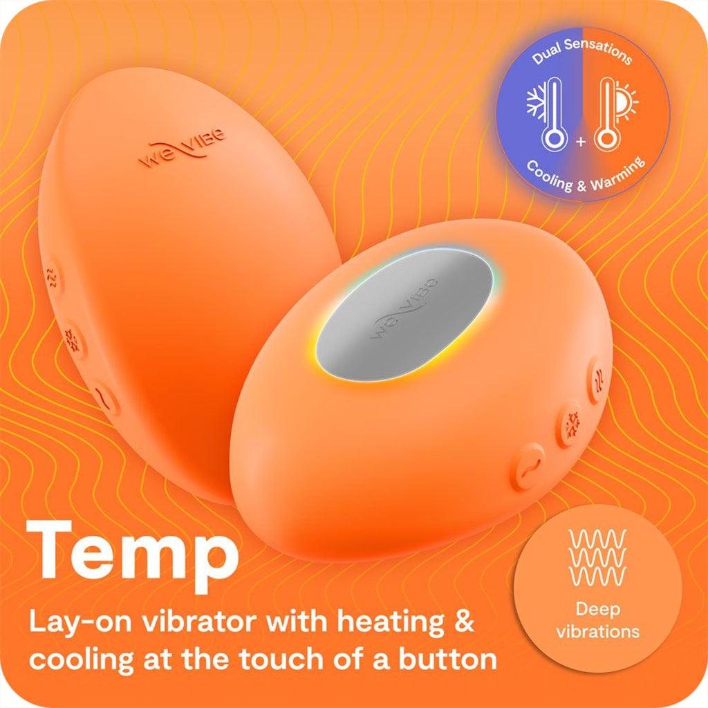 We-Vibe Temp Temperature Play Vibe in Tangerine Vibrators > Clitoral Stimulators