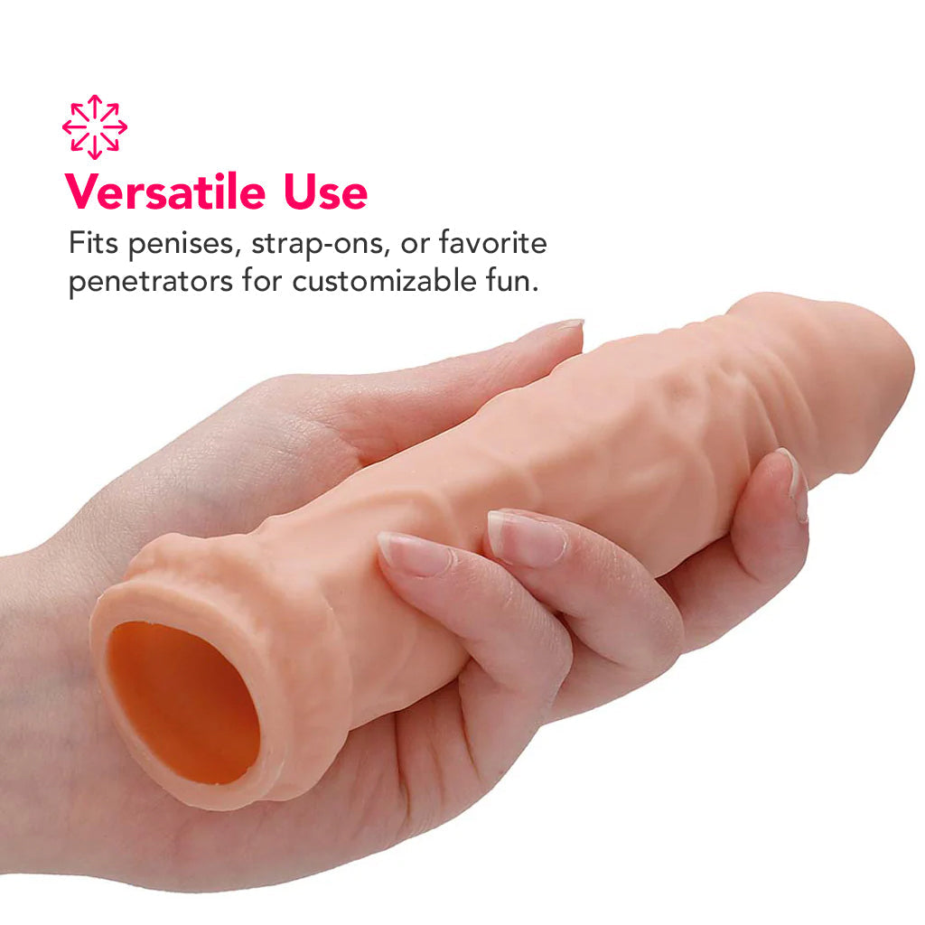RealRock Penis Sleeve 6 Inch Extender in White Male Enhancement > Extenders and Sleeves