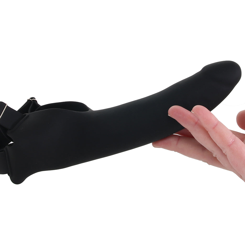 Accommodator Silicone Chin Strap Dildo in Black Dildo Sex Toys > Strap-On and Harnesses