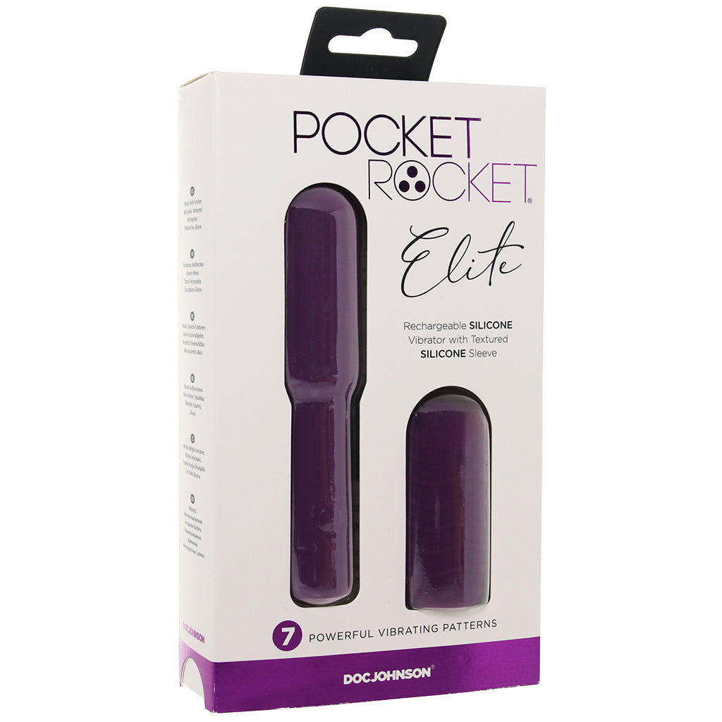 Pocket Rocket Elite Vibe with Texture Sleeve in Purple Vibrators > Bullet and Egg Vibrators